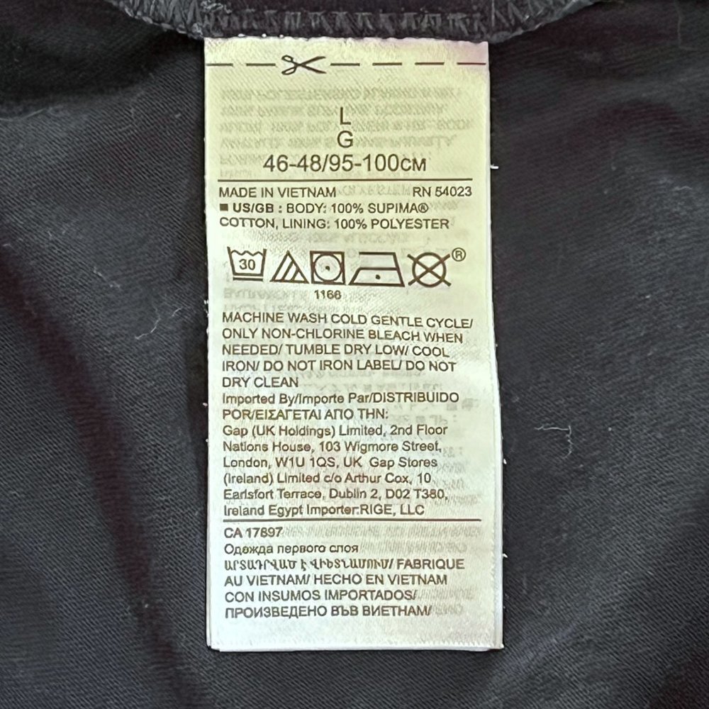 Banana Republic Short Sleeve Supima Wrap Tee Navy L - Picture 5 of 7